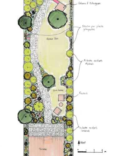 Paysagiste : conception de croquis et plans de jardins urbain, espaces verts et aménagements extérieurs autour de basse goulaine : vertou, rezé, les sorinières