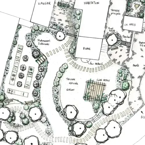 Paysagiste : conception de jardins, espaces verts et aménagement extérieur (croquis, plans, palette végétale) à basse goulaine, st sebastien sur loire, thouaré