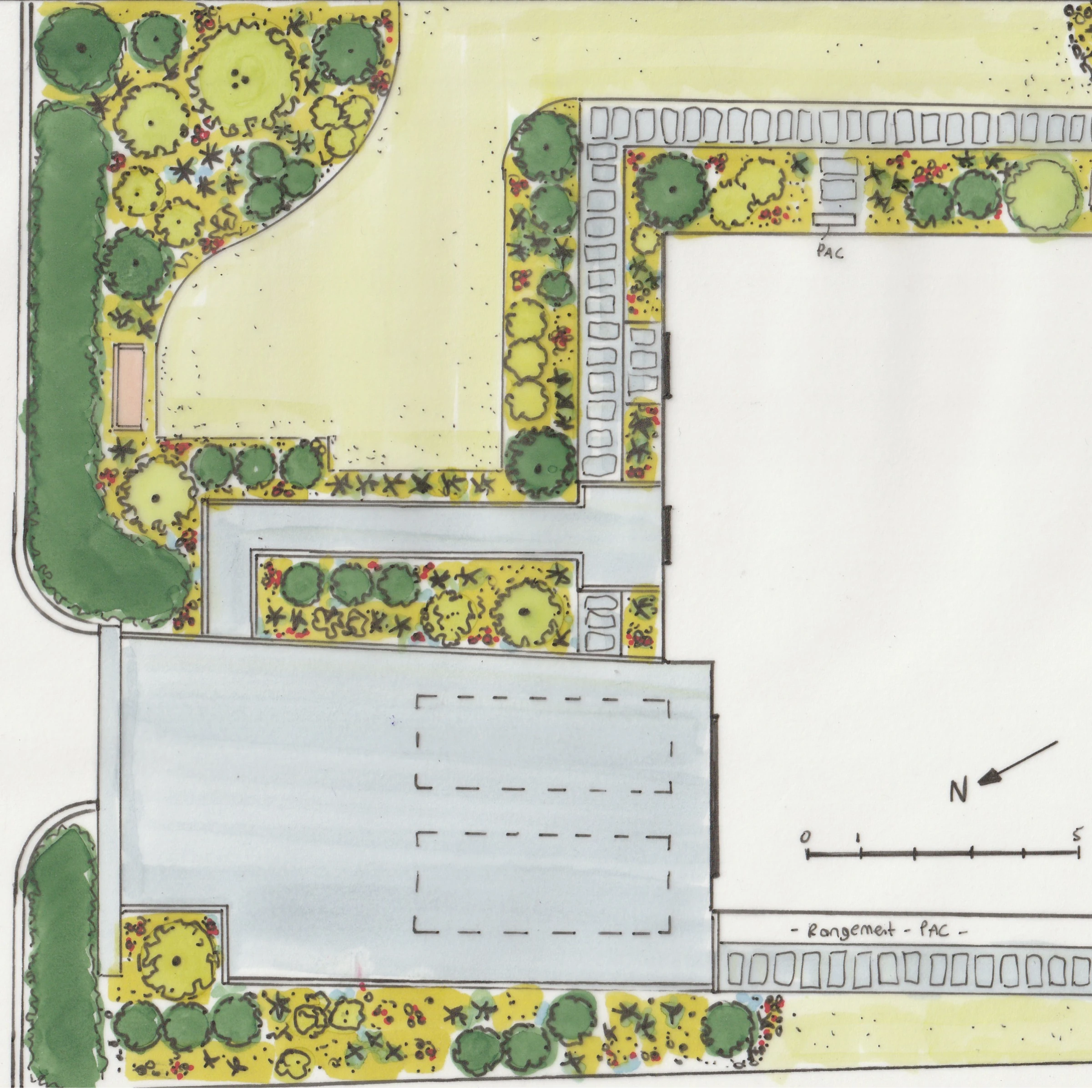 Paysagiste : conception de croquis et plans de jardins urbain, espaces verts et aménagements extérieurs autour de basse goulaine, vertou, sucé sur erdre