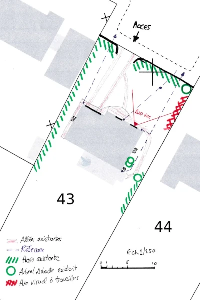 Analyse du terrain, du sol et des usages pour des plans et une conception de jardin par un paysagiste professionnel à haute goulaine, vertou, thouaré sur loire