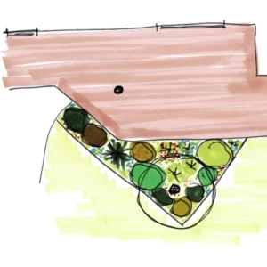 Paysagiste : conception de croquis et plans de terrasses, jardins, espaces verts et aménagements extérieurs autour de basse goulaine, vertou, sucé sur erdre